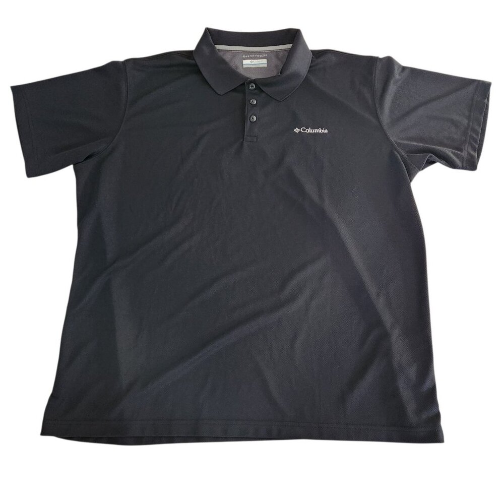 Columbia Omni-Wick Polo Shirt Black‎ Short Sleeve Golf Casual Mens XL EUC